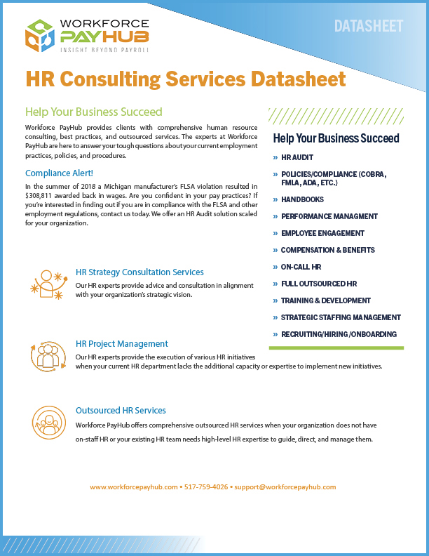 Michigan HR Consulting Expert Services Workforce PayHub